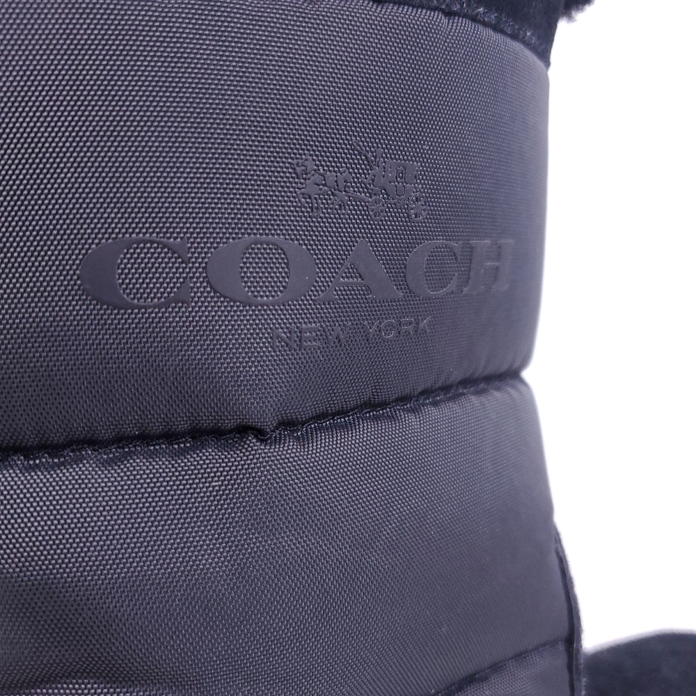 COACH New York Black Sherman Winter Boots with Fur Lining  - Picture 4 of 7